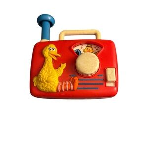 Vintage Illco Muppet Sesame Street Big Bird Toy Music Box Radio WORKS Jim Henson